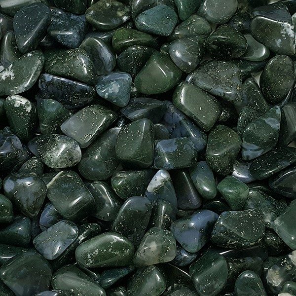 Close up of Green Moss Agate