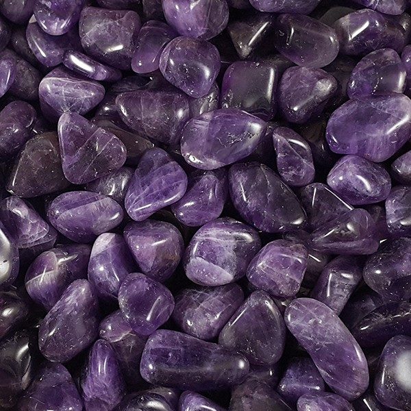 Amethyst Med Dark Opaque medium to dark purple, with traces of white in larger sizes