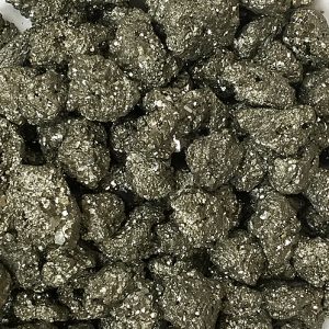 Example of Pyrite Clusters - dark golden nuggets - in a pile