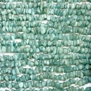 High volume of rows of Amazonite chip necklaces - Teal