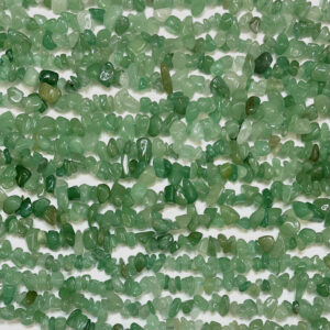High volume of rows of Aventurine chip necklaces - green