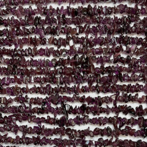 High volume of rows of Garnet chip necklaces - Red