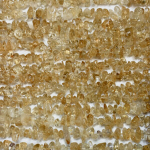 High volume of rows of Citrine chip necklaces - orange