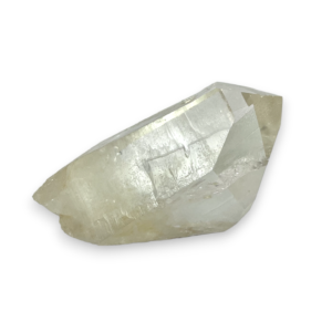 One Lemurian Aqua Point XL (D) - extra large quartz point with striations and