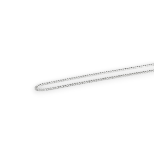 One Cable (Light) Silver Chain - delicate rounded links - on a white background