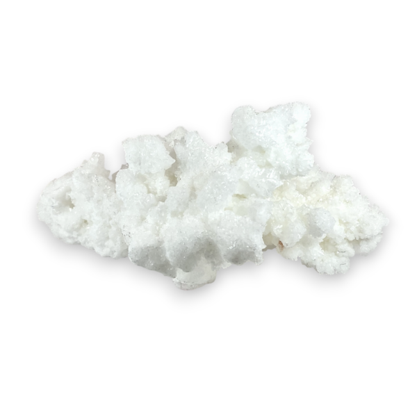 Large piece of Rough Aragonite (White) - pure white rock in coral like formations - on a white background.