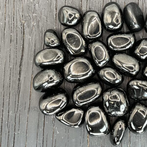 Example of Jet A Grade tumble stone - All metallic black colour
