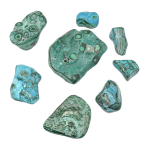 Group of malacolla b polished pieces - shades of ocean blue, turquoise and green